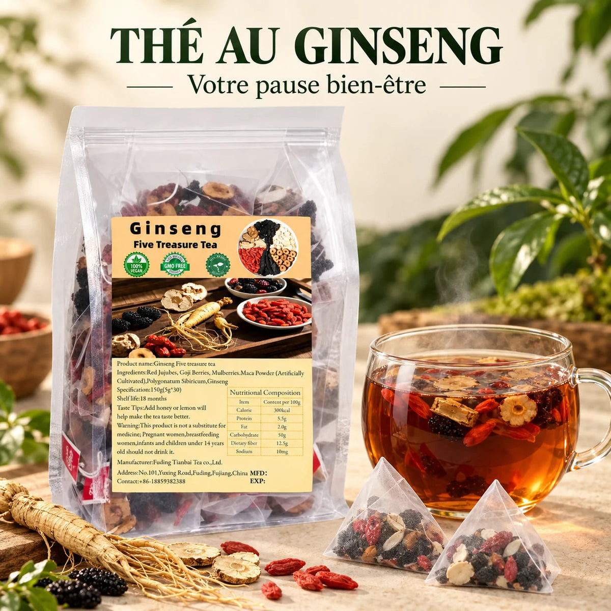 Thé au Ginseng pour les faiblesses sexuelles